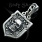 Anhänger Totenkopf mit Stein
