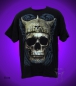 Preview: Black Glow T-Shirt - Totenkopf mit Wikigerhelm T-Shirt