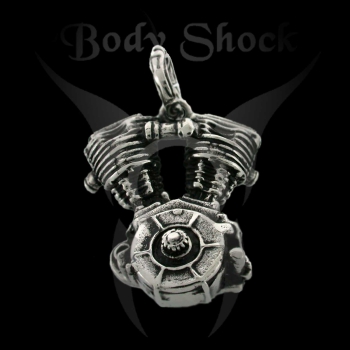 Edelstahlanhänger - Motorblock