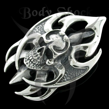 Silberanhänger - Totenkopftribal