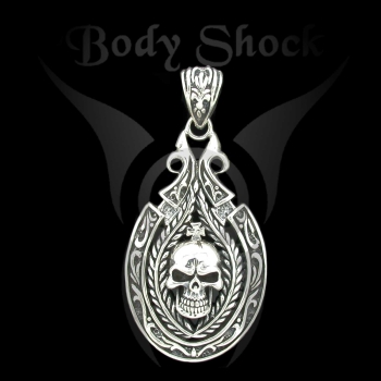 Silberanhänger - Totenkopfamulett