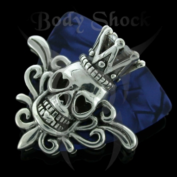 Silberanhänger - Totenkopf Plektrumhalter