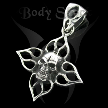 Silberanhänger - Totenkopfamulett
