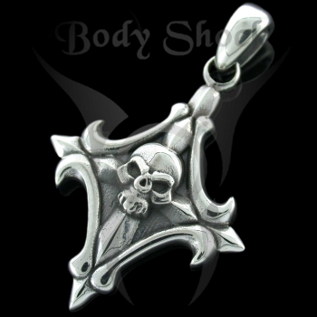 Silberanhänger - Totenkopfamulett