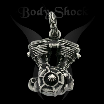 Edelstahlanhänger - Motorblock