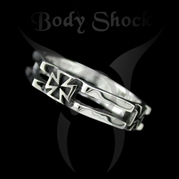Silberring - Eisernes Kreuz Bandring