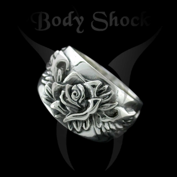 Silberring - mit Rose