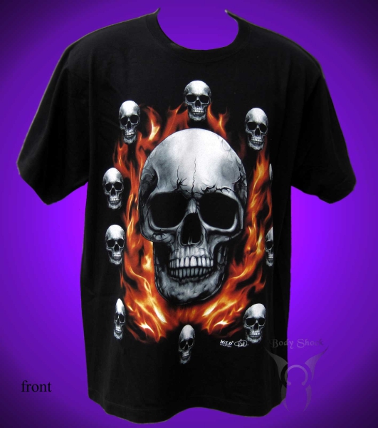 Black T-Shirt - Totenköpfe