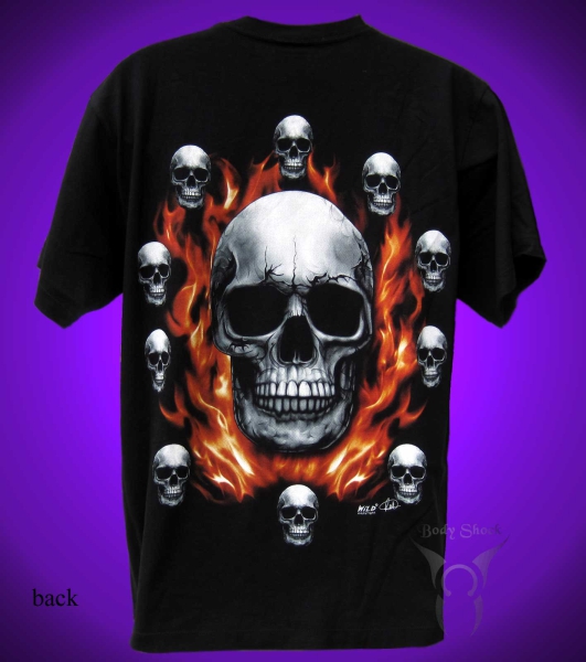 Black T-Shirt - Totenköpfe