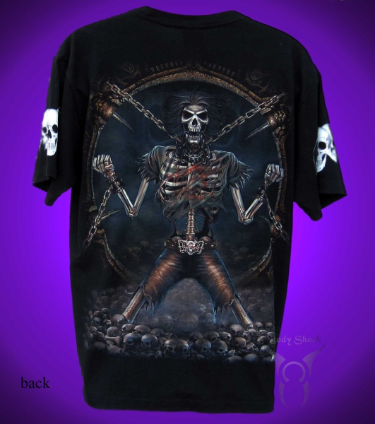 Black Glow T-Shirt - Skelett