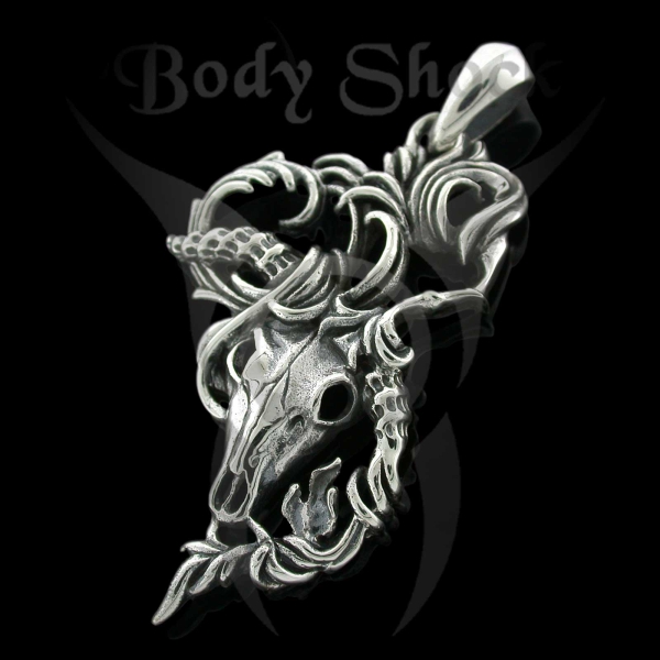 Silberanhänger - Longhornschädel