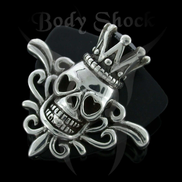 Silberanhänger - Totenkopf Plektrumhalter
