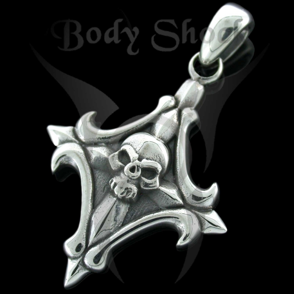 Silberanhänger - Totenkopfamulett