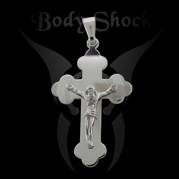 Silberanhänger - Kreuz mit Jesus