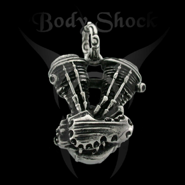 Edelstahlanhänger - Motorblock