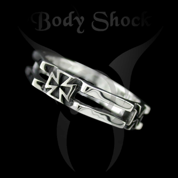 Silberring - Eisernes Kreuz Bandring