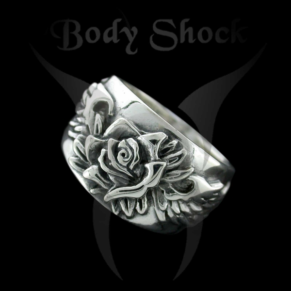 Silberring - mit Rose